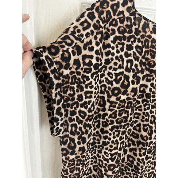 TIME and TRUE - Animal Print Short Sleeve Ruched Sides Knit Maternity Top sz XXL - Picture 3 of 6